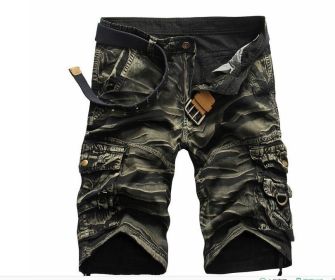 Men's Cargo Shorts Lightweight Cotton Summer Multi Pocket Shorts (Color: 1)