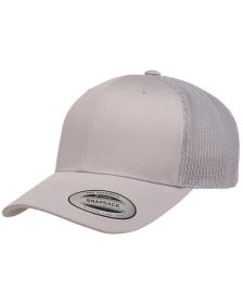 Adult Retro Trucker Cap - CHARCOAL/ BLACK - OS (Color: SILVER)