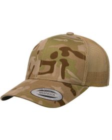 YP Classics® Retro Trucker Multicam® Snapback - MULTICAM - OS (Color: MLTICM ARID/ TAN)