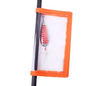 4 Packs Fishing Lure Wraps Clear PVC Protective Covers (Color: Orange)