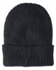 Adult Vertex Knit Beanie - BLACK MELANGE - OS